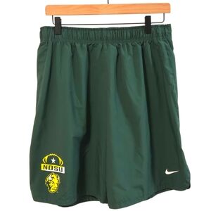 Nike Dri-Fit NDSU Football Bison Logo Green Athletic Shorts Large